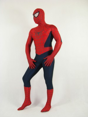 New Blue And Red SpiderMan Lycra Spandex SpiderMan Costume