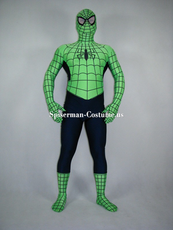 green and black spiderman toy