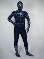 Blue And White Spiderman Costume Lycra Spandex Spiderman Costume 