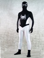 Black And White Spandex Spiderman Costume